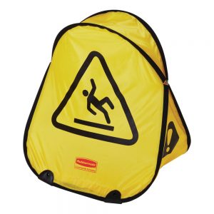 Rubbermaid 20in(50cm) "Uluslararası Islak Zemin" Sembolü Katlanabilir